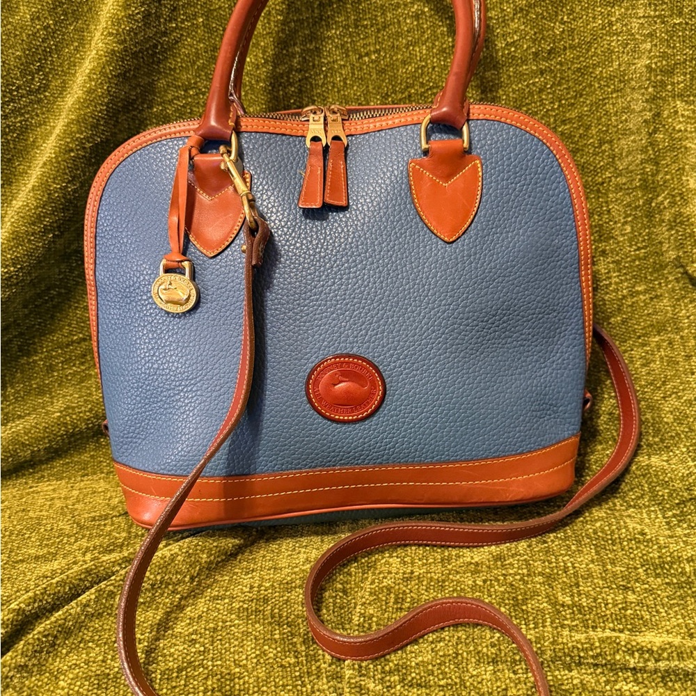 Dooney and Bourke R144 Medium Domed Satchel in Mediterranean Blue